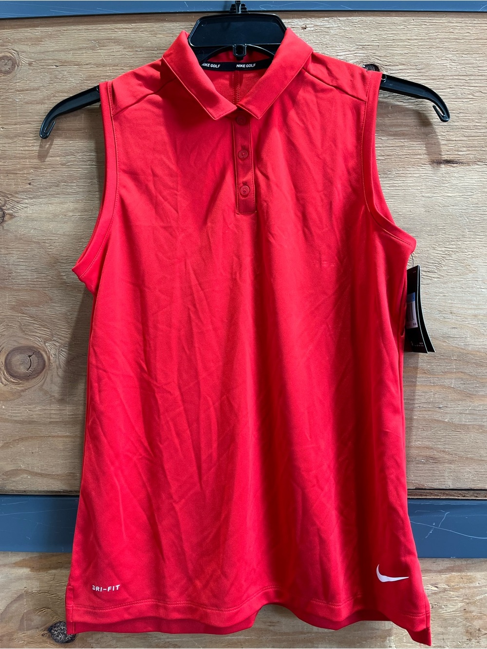 Nike Golf Women’s Red Sleeveless Dri-FIT Polo Top